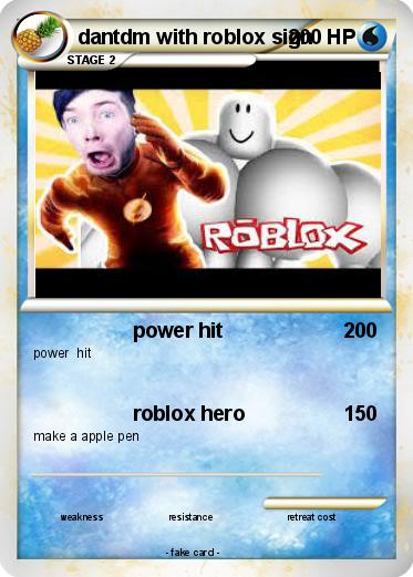 Pokemon dantdm with roblox sign