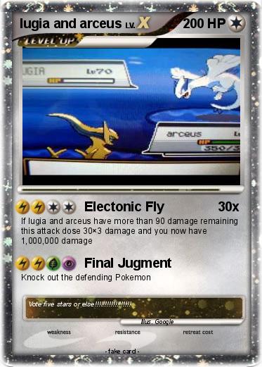 Pokemon lugia and arceus