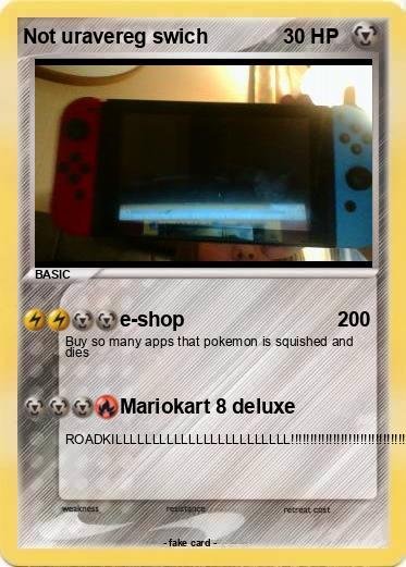 Pokemon Not uravereg swich