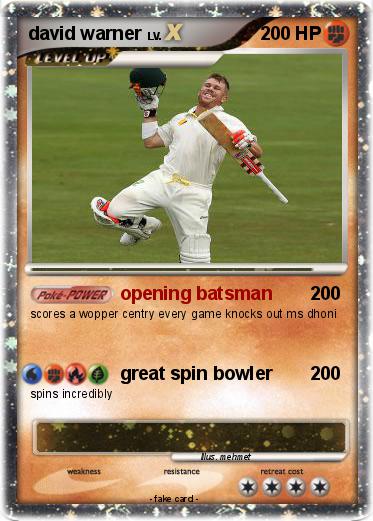 Pokemon david warner