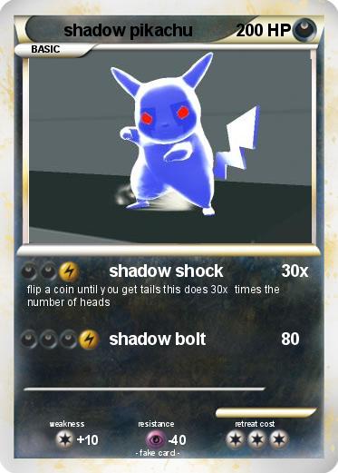 Pokemon shadow pikachu