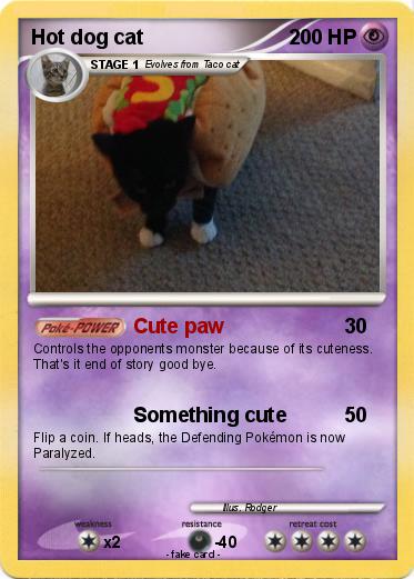 Pokemon Hot dog cat