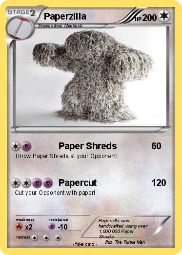 Pokemon Paperzilla