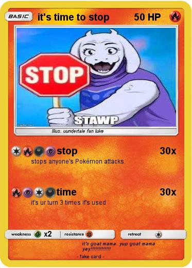 Pokemon it's time to stop