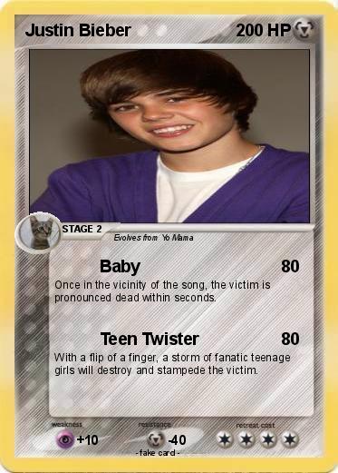 Pokemon Justin Bieber