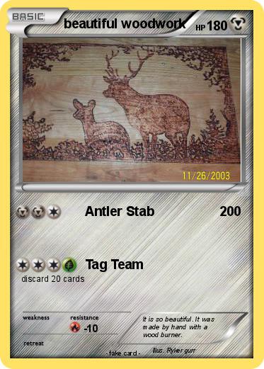 Pokemon beautiful woodwork