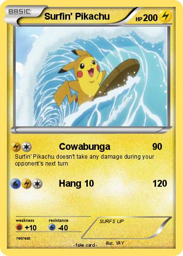 Pokemon Surfin' Pikachu