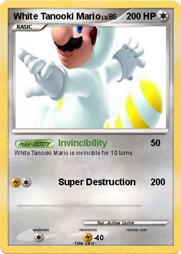 Pokemon White Tanooki Mario