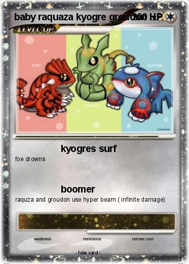 Pokemon baby raquaza kyogre groudon