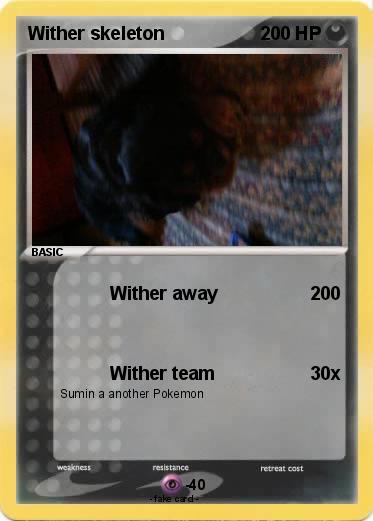 Pokemon Wither skeleton
