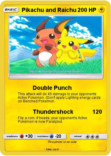 Pokemon Pikachu and Raichu