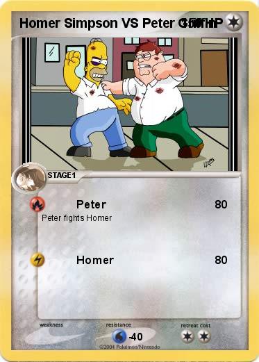 Pokemon Homer Simpson VS Peter Griffin