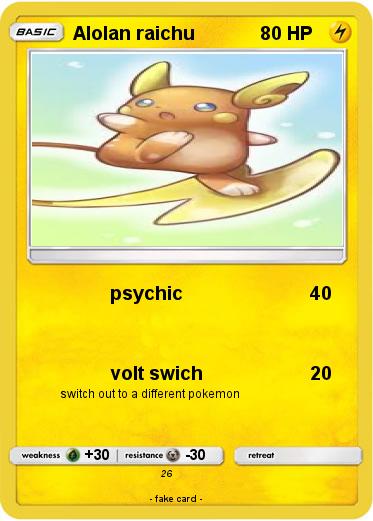 Pokemon Alolan raichu
