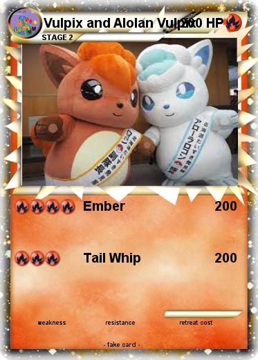 Pokemon Vulpix and Alolan Vulpix
