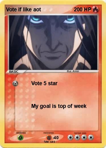 Pokemon Vote if like aot