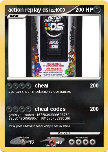 Pokemon action replay dsi