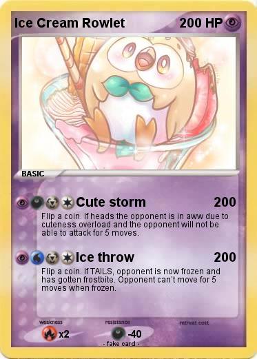 Pokemon Ice Cream Rowlet