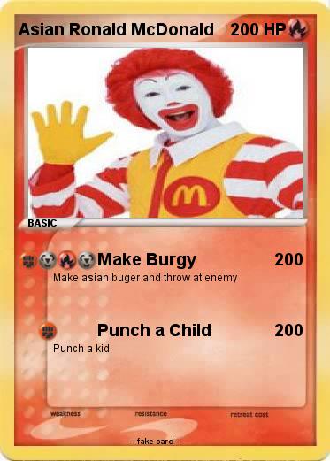 Pokemon Asian Ronald McDonald