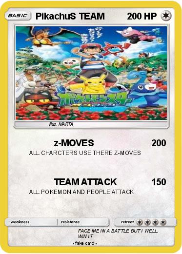 Pokemon PikachuS TEAM