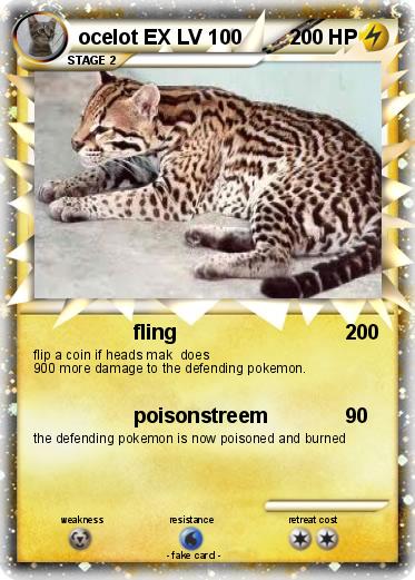 Pokemon ocelot EX LV 100