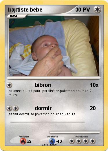 Pokemon baptiste bebe
