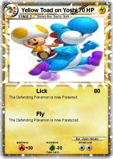 Pokemon Yellow Toad on Yoshi