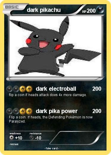Pokemon dark pikachu
