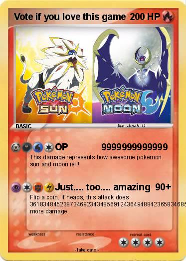 Pokemon Vote if you love this game