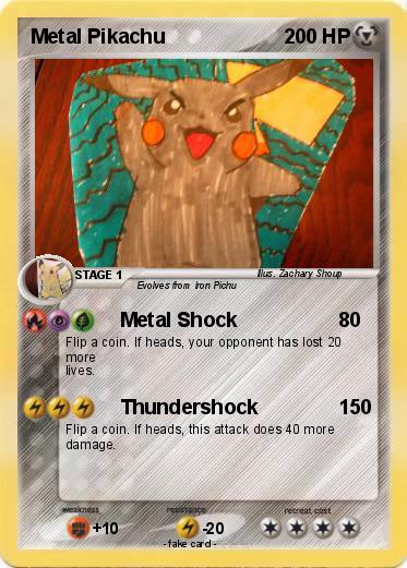 Pokemon Metal Pikachu