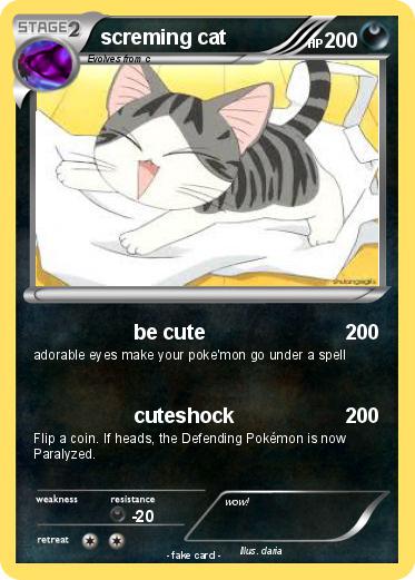 Pokemon screming cat