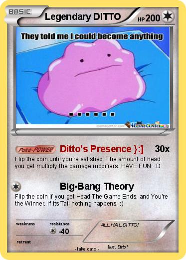 Pokemon Legendary DITTO