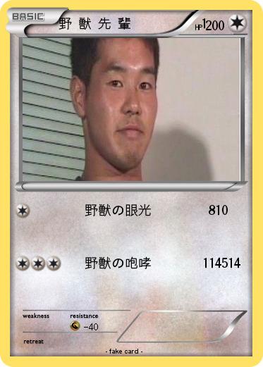 Pokemon 野 獣 先 輩           1