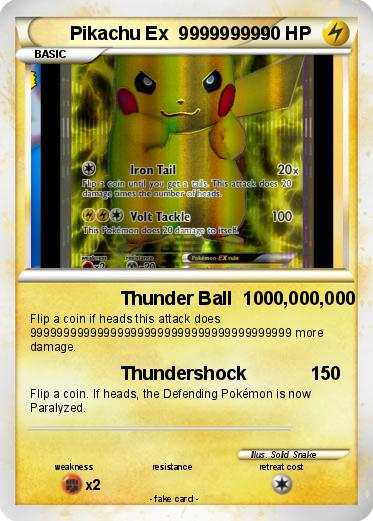 Pokemon Pikachu Ex  999999999