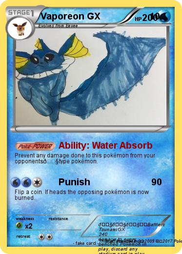 Pokemon Vaporeon GX                    10