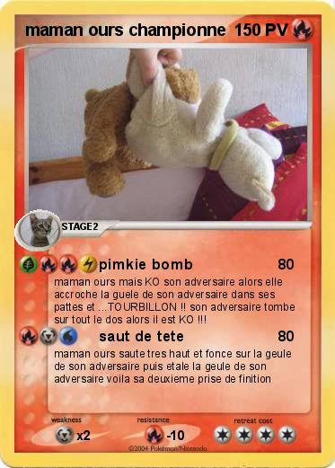 Pokemon maman ours championne 