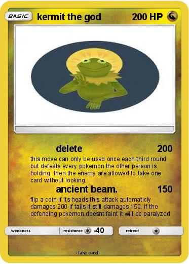 Pokemon kermit the god