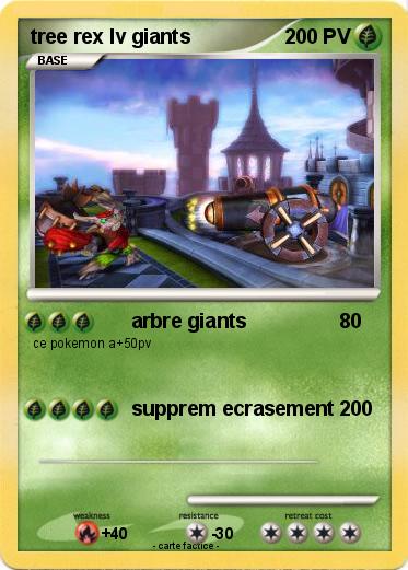 Pokemon tree rex lv giants