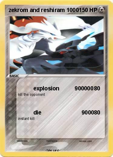 Pokemon zekrom and reshiram 1000