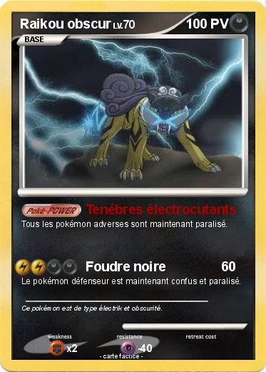 Pokemon Raikou obscur