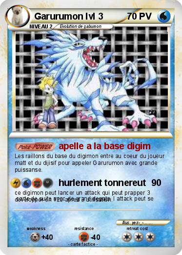 Pokemon Garurumon lvl 3