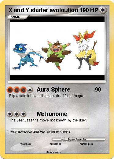Pokemon X and Y starter evoloution