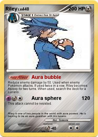 Pokémon Riley 353 353 - Aura bubble - My Pokemon Card