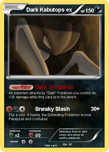 Pokemon Dark Kabutops ex