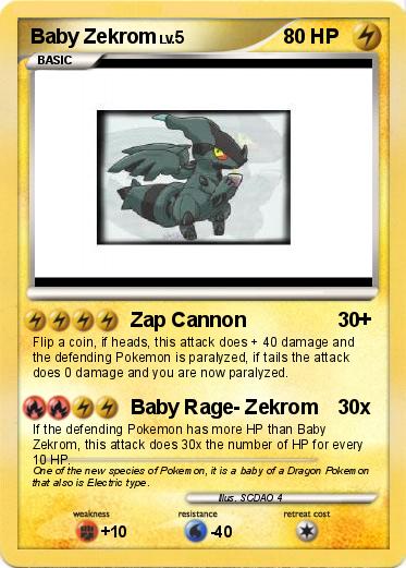 Pokemon Baby Zekrom