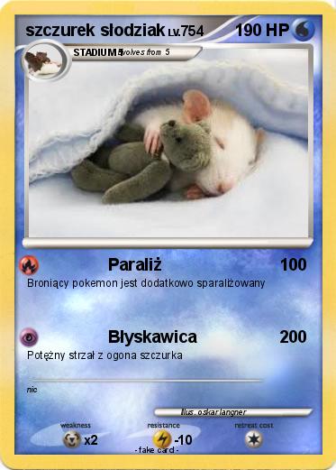 Pokemon szczurek słodziak