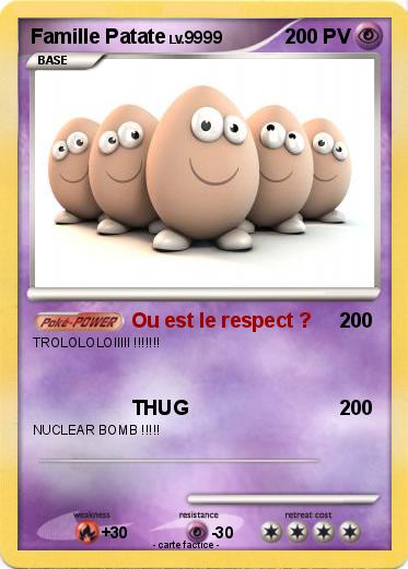 Pokemon Famille Patate