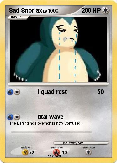 Pokemon Sad Snorlax