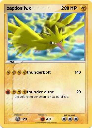 Pokemon zapdos lv.x                        2