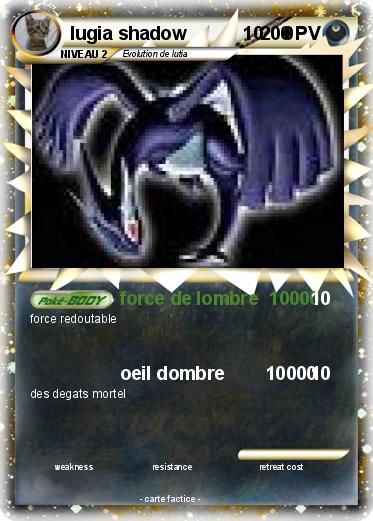 Pokemon lugia shadow           10    0
