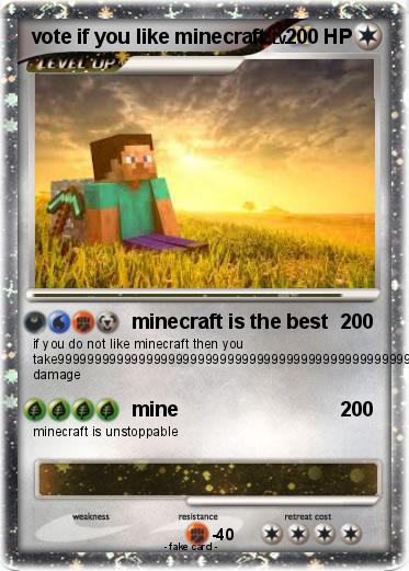 Pokemon vote if you like minecraft